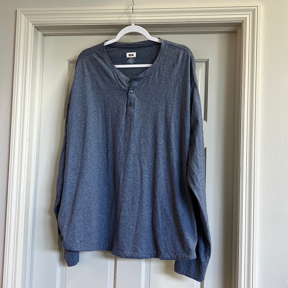 Joseph Abboud Blue 100%Cotton Long Sleeve T-shirt 3X